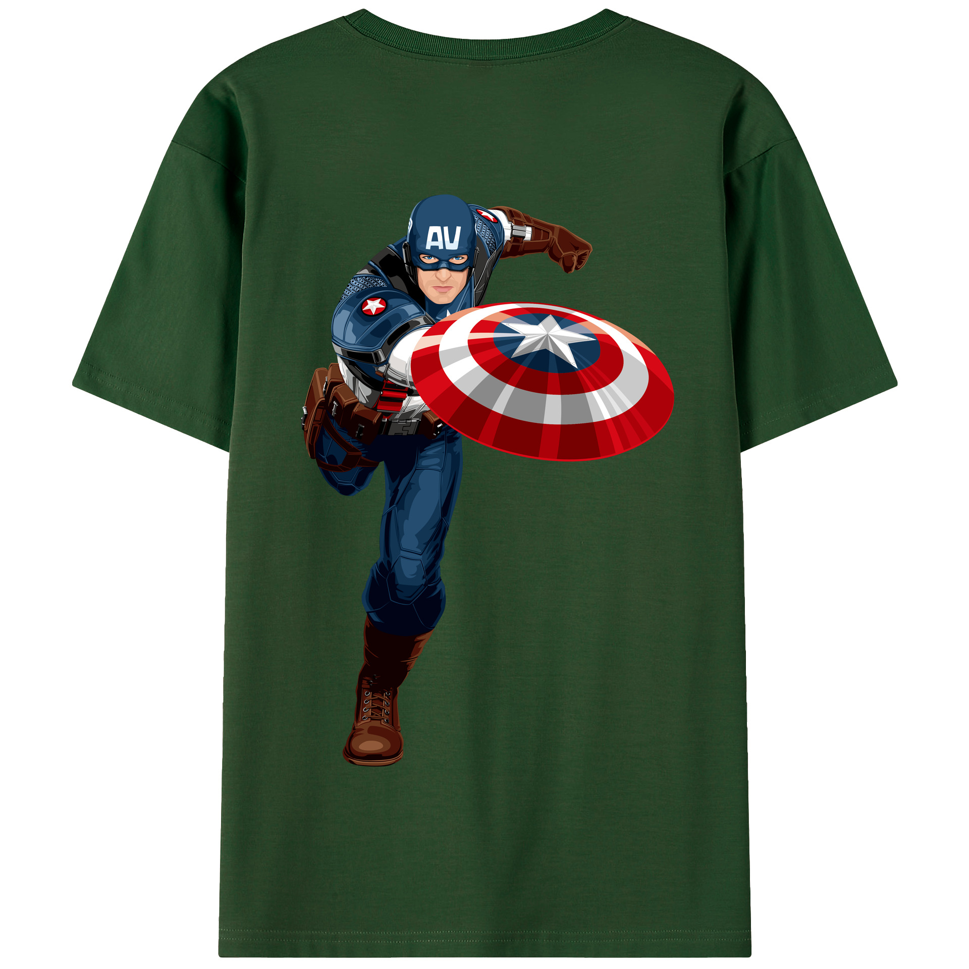 （画像用） アベンジャーズ The Avengers 綿100％半袖Tシャツ（背面プリント）